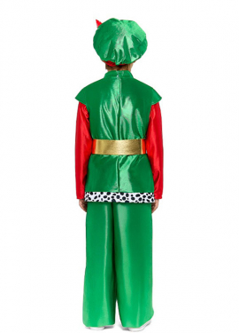 Disfraz de Paje Real verde para niño
