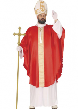 Fato de Papa Vermelho para homem Fato de Papa Vermelho para homem