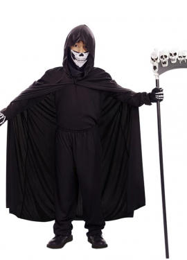 Grim Reaper Costume with Mask for Kids Grim Reaper Costume with Mask for Kids