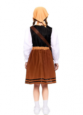 Disfraz de Pastorcilla Aldeana marrón para niña