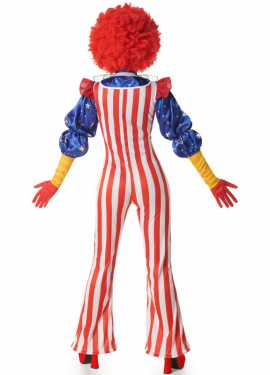 Women's Striped Clown Costume Women's Striped Clown Costume