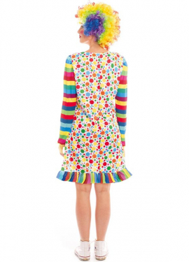 Multicolor polka dot Clown costume for women Multicolor polka dot Clown costume for women