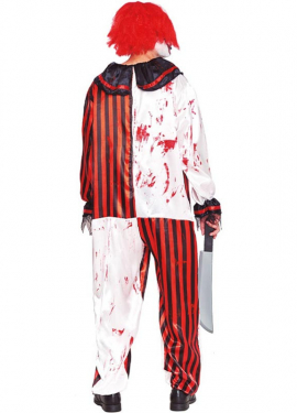 Fantasia Masculina de Terror Bobo da Corte Sinistro Festa Halloween Carnaval