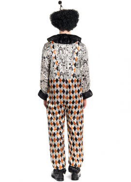 Fato de palhaço de circo de terror masculina Fato de palhaço de circo de terror masculina