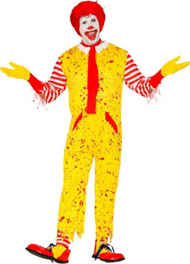 Killer Burger Clown Kostüm für Herren