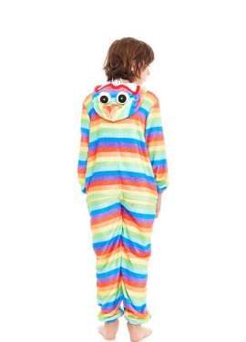 Fato de pijama de monstro arco-íris com capuz para menino Fato de pijama de monstro arco-íris com capuz para menino
