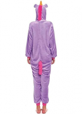 Adulto Disfraz De Fucsia Y Blanco Para Adultos Pijama Unicornio