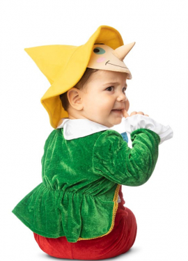 Fato de Pinóquio com chapéu e máscara para bebé e criança Fato de Pinóquio com chapéu e máscara para bebé e criança