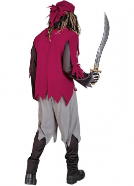 Fato de pirata esqueleto grumete masculino