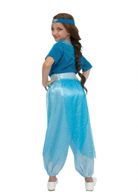 Fato de Princesa do Deserto azul para menina Fato de Princesa do Deserto azul para menina