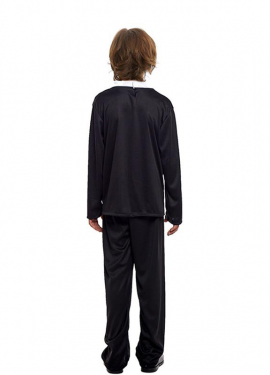 Black Psychopath costume with bowtie for boy Black Psychopath costume with bowtie for boy