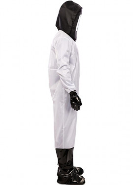 Déguisement de chimiste en costume noir et blanc pour homme