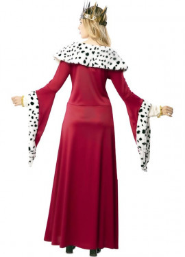 Fato de rainha medieval com estampado de luxo para mulher Fato de rainha medieval com estampado de luxo para mulher