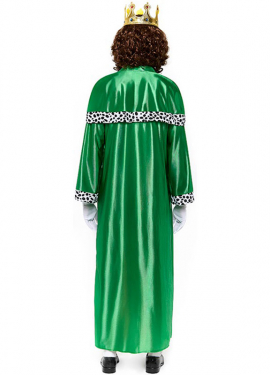 Disfraz de Rey Mago verde para hombre