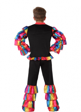 Fato de Rumbero multicolorido para criança