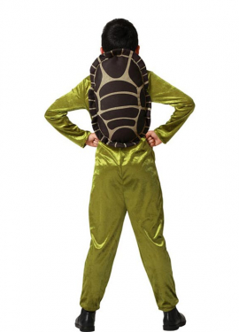 Fato de tartaruga fofa com carapaça para criança