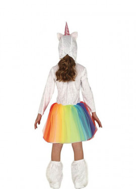 Disfraz De Niña Unicornio Arcoiris Con Falda Disfraces Para Halloween 4-10  Años