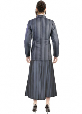 Traje de uniforme escolar gótico listrado feminino Traje de uniforme escolar gótico listrado feminino