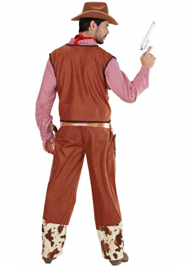 Fato de cowboy xadrez para homem Fato de cowboy xadrez para homem