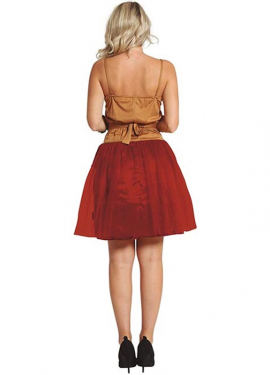 Disfraz de Vestido Fantasía Marrón Tierra