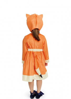 Fato de raposa laranja com vestido e chapéu para bebé Fato de raposa laranja com vestido e chapéu para bebé