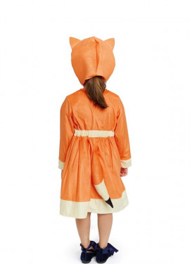 Fato de raposa laranja com vestido e chapéu para menina Fato de raposa laranja com vestido e chapéu para menina