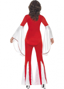 Rotes Super Trouper Disco Kostüm für Damen