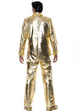 Authentisches Elvis Presley Kostüm in Gold für Herren
