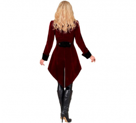 Disfraz o Abrigo Gótico Terciopelo Burdeos para mujer