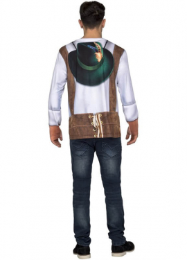 Camiseta disfraz de Bávaro blanco para hombre