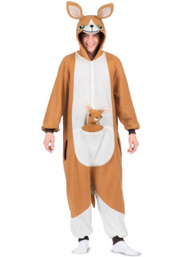 Fato de canguru ou pijama com capuz e pelúcia para adulto Fato de canguru ou pijama com capuz e pelúcia para adulto