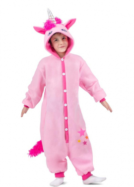 Déguisement Licorne Rose ou Pyjama avec capuche pour enfant