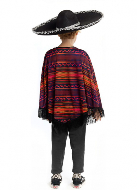 Fato ou Poncho de Catrina Mexicana para Crianças Fato ou Poncho de Catrina Mexicana para Crianças