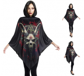 Fato ou Poncho Satânico Adulto Fato ou Poncho Satânico Adulto