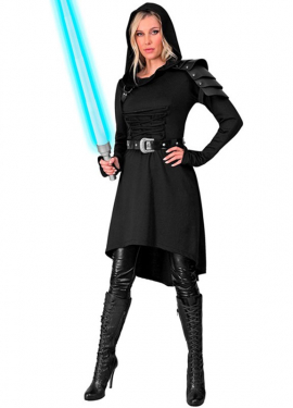 Black Medieval Hooded Costume or Dress for Women Black Medieval Hooded Costume or Dress for Women