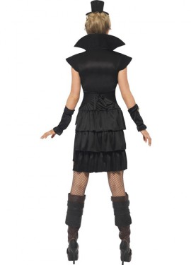 Disfraz Vampira Steampunk Corto para Mujer talla M Disfraz Vampira Steampunk Corto para Mujer talla M