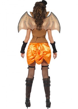 Vampira Steampunk Bat Kostüm für Damen Größe M