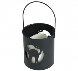 Lantern with Led Cat 10x9 cm Lantern with Led Cat 10x9 cm