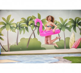 Flamingo inflável rosa de 95 cm