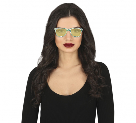 Óculos de maconha amarelos para adultos