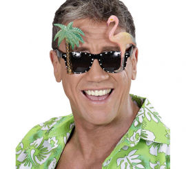 Óculos de flamingo tropical