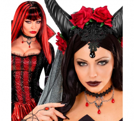 Gargantilla y Pendientes Góticos de Vampiresa