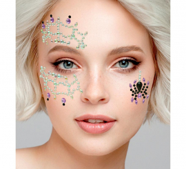 Pierres adhésives pour le visage en forme d'araignée