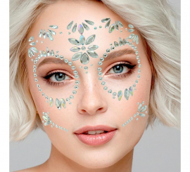 Tag der Toten Catrina Klebe-Gesichtssteine mit Diamanten