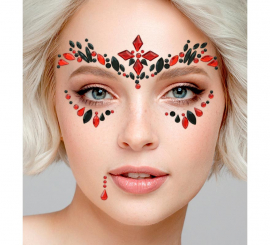 Gemas Faciales Adhesivas de Vampiresa Gótica