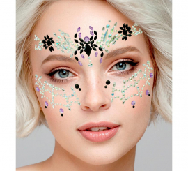 Bijoux adhésifs pour le visage Black Widow