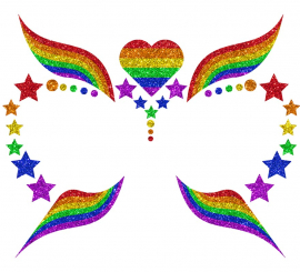Glitter Face Arcoíris