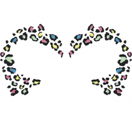 Glitter Face de Leopardo multicolor