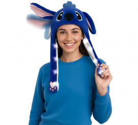 Chapeau oreilles de monstre bleues avec mouvement et lumière