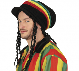Chapéu Rasta Adulto com Viseira Chapéu Rasta Adulto com Viseira